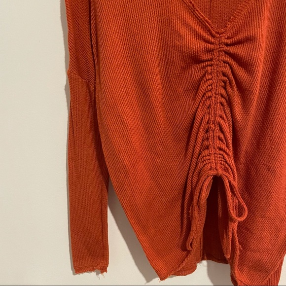 Urban Outfitters Burnt Orange Cinch Front Sweater - Picture 3 of 7